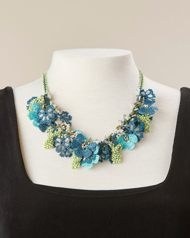 Bouquet Choker - Teal & Turquoise