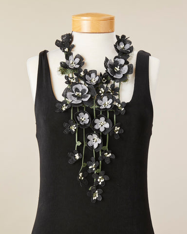 Poppy Necklace - Black/Charcoal
