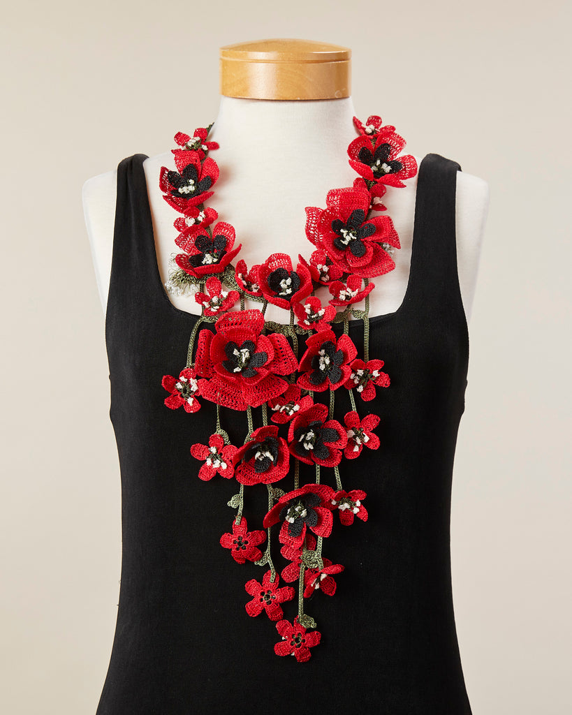 Poppy Necklace - Red